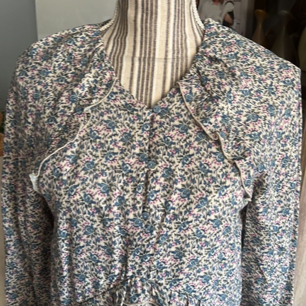ZARA Kids | Mid-Turquoise | RUFFLED FLORAL DRESS - Picture 7 of 10